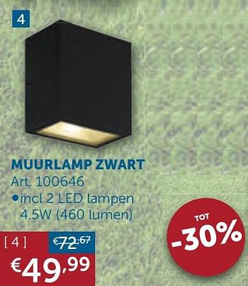 Aanbiedingen Muurlamp zwart - Geldig van 26/05/2020 tot 22/06/2020 bij Zelfbouwmarkt