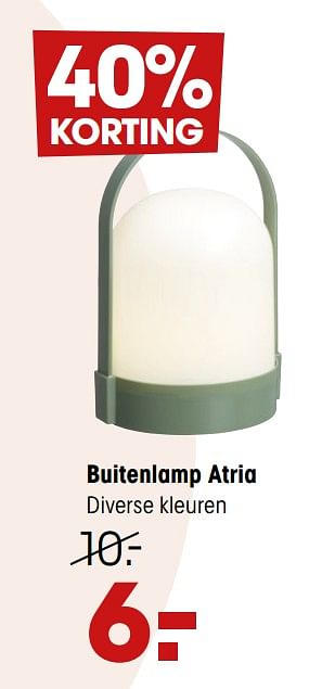 Aanbiedingen Buitenlamp atria - Huismerk - Kwantum - Geldig van 25/05/2020 tot 07/06/2020 bij Kwantum