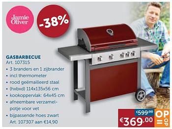 Aanbiedingen Gasbarbecue - Jamie Oliver - Geldig van 26/05/2020 tot 22/06/2020 bij Zelfbouwmarkt