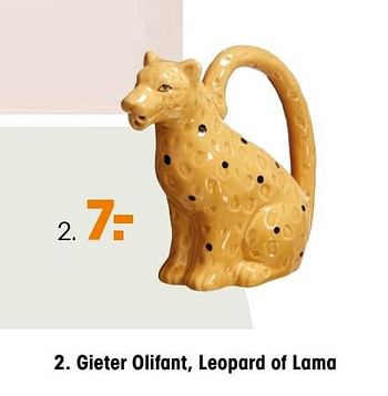 Aanbiedingen Gieter olifant, leopard of lama - Huismerk - Kwantum - Geldig van 25/05/2020 tot 07/06/2020 bij Kwantum