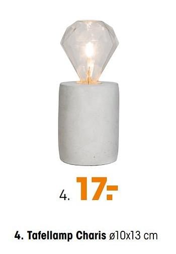 Aanbiedingen Tafellamp charis - Huismerk - Kwantum - Geldig van 25/05/2020 tot 07/06/2020 bij Kwantum
