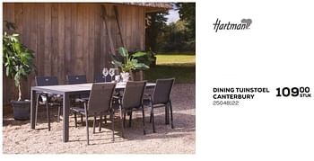 Aanbiedingen Dining tuinstoel canterbury - Hartman - Geldig van 26/05/2020 tot 30/06/2020 bij Supra Bazar
