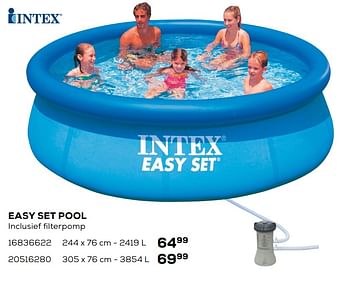 Aanbiedingen Easy set pool - Intex - Geldig van 26/05/2020 tot 30/06/2020 bij Supra Bazar