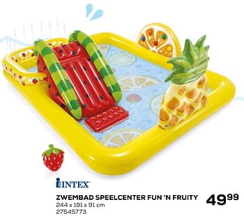 Aanbiedingen Zwembad speelcenter fun `n fruity - Intex - Geldig van 26/05/2020 tot 30/06/2020 bij Supra Bazar