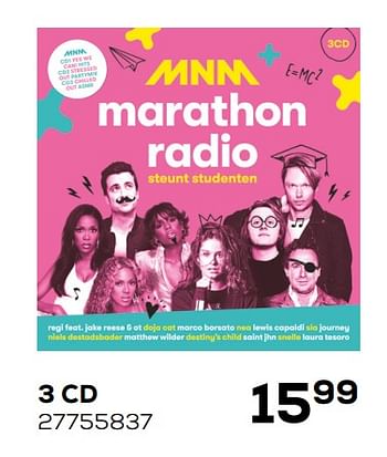 Aanbiedingen 3 cd mnm marathon radio - Huismerk - Supra Bazar - Geldig van 26/05/2020 tot 30/06/2020 bij Supra Bazar