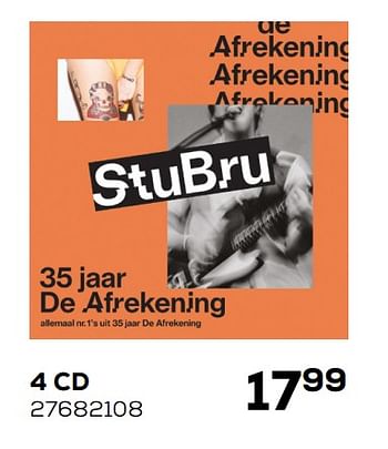 Aanbiedingen 4 cd stubru 35 jaar de afrekening - Huismerk - Supra Bazar - Geldig van 26/05/2020 tot 30/06/2020 bij Supra Bazar