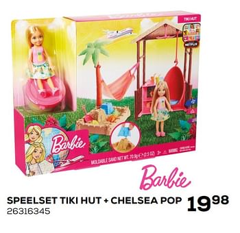 Aanbiedingen Speelset tiki hut + chelsea pop - Mattel - Geldig van 26/05/2020 tot 30/06/2020 bij Supra Bazar