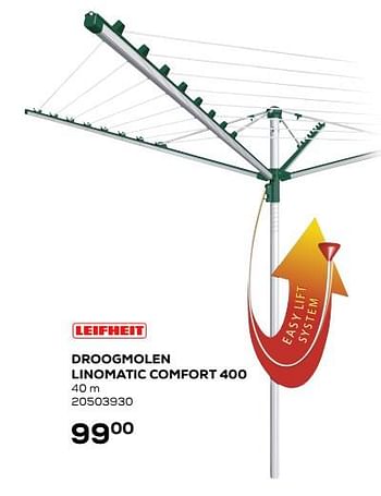 Aanbiedingen Droogmolen linomatic comfort 400 - Leifheit - Geldig van 26/05/2020 tot 30/06/2020 bij Supra Bazar