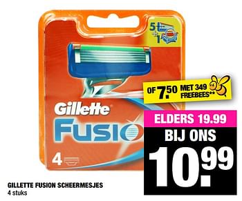 Aanbiedingen Gillette fusion scheermesjes - Gillette - Geldig van 02/06/2020 tot 14/06/2020 bij Big Bazar