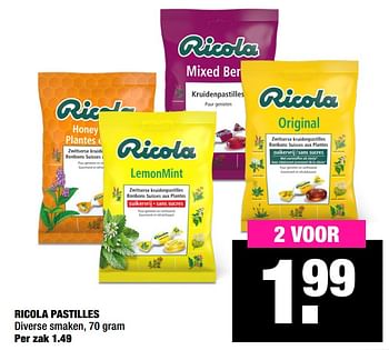 Aanbiedingen Ricola pastilles - Ricola - Geldig van 02/06/2020 tot 14/06/2020 bij Big Bazar