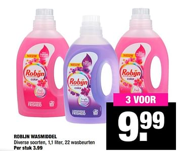 Aanbiedingen Robijn wasmiddel - Robijn - Geldig van 02/06/2020 tot 14/06/2020 bij Big Bazar