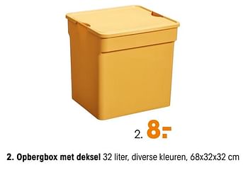Aanbiedingen Opbergbox met deksel - Huismerk - Kwantum - Geldig van 08/06/2020 tot 21/06/2020 bij Kwantum