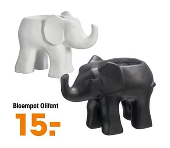 Aanbiedingen Bloempot olifant - Huismerk - Kwantum - Geldig van 22/06/2020 tot 05/07/2020 bij Kwantum