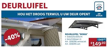 Aanbiedingen Deurluifel denia antraciet - Geldig van 23/06/2020 tot 20/07/2020 bij Zelfbouwmarkt