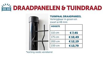 Aanbiedingen Tuinpaal draadpaneel - Geldig van 23/06/2020 tot 20/07/2020 bij Zelfbouwmarkt