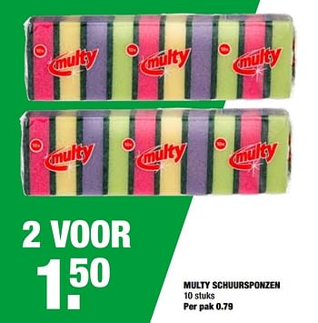 Aanbiedingen Multy schuursponzen - Multy - Geldig van 15/06/2020 tot 28/06/2020 bij Big Bazar