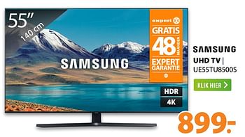 Aanbiedingen Samsung uhd tv ue55tu8500s - Samsung - Geldig van 22/06/2020 tot 28/06/2020 bij Expert