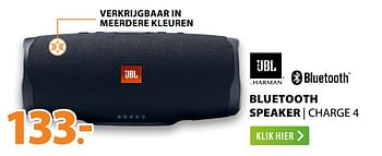Aanbiedingen Jbl bluetooth speaker charge 4 - JBL - Geldig van 22/06/2020 tot 28/06/2020 bij Expert