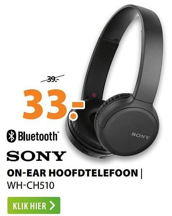 Aanbiedingen Sony on-ear hoofdtelefoon wh-ch510 - Sony - Geldig van 22/06/2020 tot 28/06/2020 bij Expert