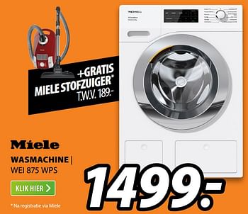 Aanbiedingen Miele wasmachine wei 875 wps - Miele - Geldig van 22/06/2020 tot 28/06/2020 bij Expert