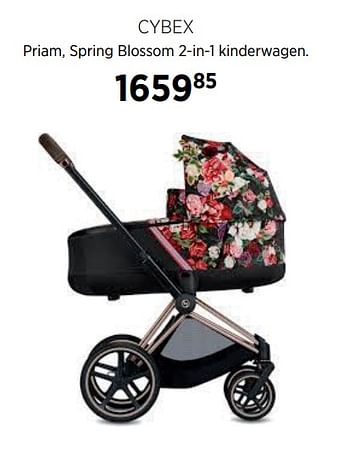 Aanbiedingen Cybex priam, spring blossom 2-in-1 kinderwagen - Cybex - Geldig van 17/06/2020 tot 20/07/2020 bij Babypark