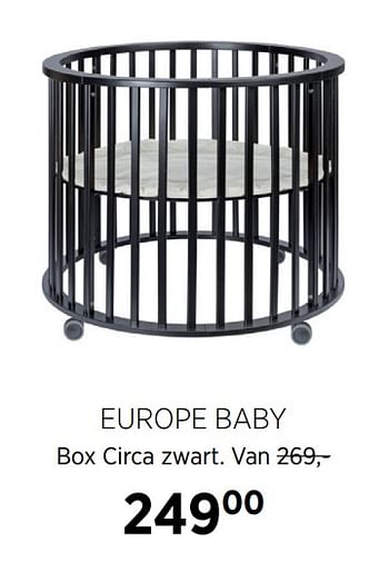 Aanbiedingen Europe baby box circa zwart - Europe baby - Geldig van 17/06/2020 tot 20/07/2020 bij Babypark