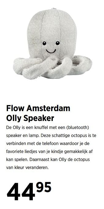 Aanbiedingen Flow amsterdam olly speaker - Huismerk - Babypark - Geldig van 17/06/2020 tot 20/07/2020 bij Babypark