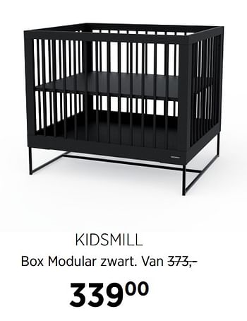 Aanbiedingen Kidsmill box modular zwart - Kidsmill - Geldig van 17/06/2020 tot 20/07/2020 bij Babypark