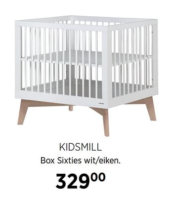 Aanbiedingen Kidsmill box sixties wit-eiken - Kidsmill - Geldig van 17/06/2020 tot 20/07/2020 bij Babypark