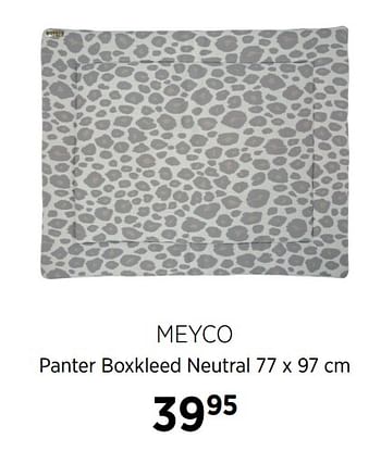 Aanbiedingen Meyco panter boxkleed neutral - Meyco - Geldig van 17/06/2020 tot 20/07/2020 bij Babypark