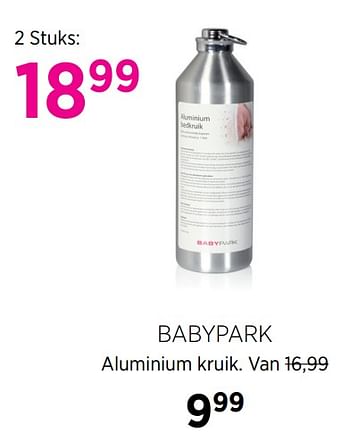 Aanbiedingen Babypark aluminium kruik - Huismerk - Babypark - Geldig van 17/06/2020 tot 20/07/2020 bij Babypark