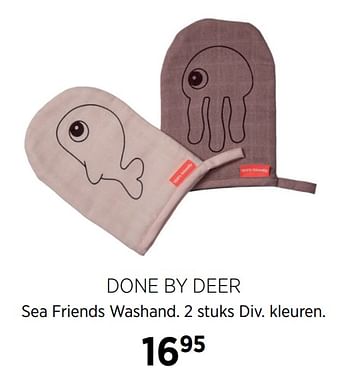 Aanbiedingen Done by deer sea friends washand - Done by Deer - Geldig van 17/06/2020 tot 20/07/2020 bij Babypark