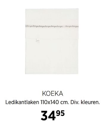 Aanbiedingen Koeka ledikantlaken - Koeka - Geldig van 17/06/2020 tot 20/07/2020 bij Babypark