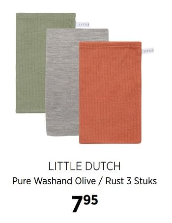 Aanbiedingen Little dutch pure washand olive - Little Dutch - Geldig van 17/06/2020 tot 20/07/2020 bij Babypark