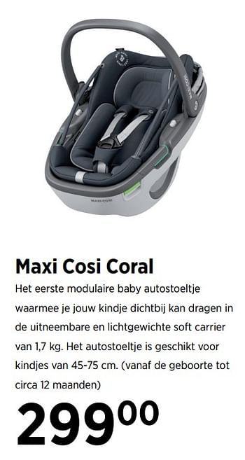 Aanbiedingen Maxi cosi coral - Maxi-cosi - Geldig van 17/06/2020 tot 20/07/2020 bij Babypark