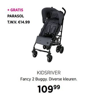 Aanbiedingen Kidsriver fancy 2 buggy - Kidsriver - Geldig van 17/06/2020 tot 20/07/2020 bij Babypark