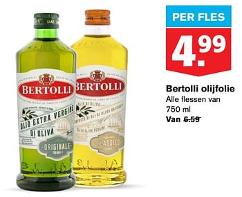 Aanbiedingen Bertolli olijfolie - Bertolli - Geldig van 24/06/2020 tot 30/06/2020 bij Hoogvliet