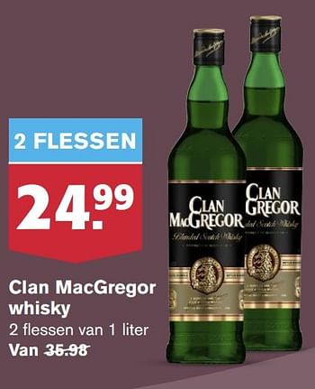 Aanbiedingen Clan macgregor whisky - Clan Macgregor - Geldig van 24/06/2020 tot 30/06/2020 bij Hoogvliet