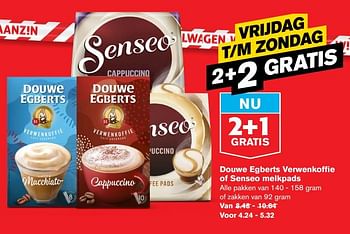 Aanbiedingen Douwe egberts verwenkoffie of senseo melkpads - Douwe Egberts - Geldig van 24/06/2020 tot 30/06/2020 bij Hoogvliet