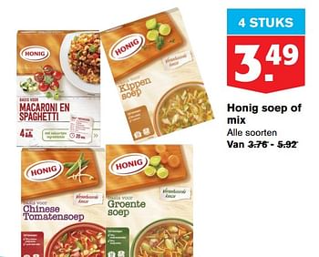 Aanbiedingen Honig soep of mix - Honig - Geldig van 24/06/2020 tot 30/06/2020 bij Hoogvliet