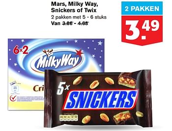 Aanbiedingen Mars milky way snickers of twix - Huismerk - Hoogvliet - Geldig van 24/06/2020 tot 30/06/2020 bij Hoogvliet