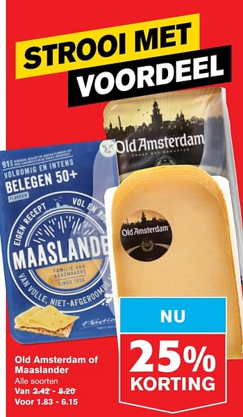 Aanbiedingen Old amsterdam of maaslander - Maaslander - Geldig van 24/06/2020 tot 30/06/2020 bij Hoogvliet