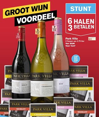 Aanbiedingen Park villa - Rode wijnen - Geldig van 24/06/2020 tot 30/06/2020 bij Hoogvliet
