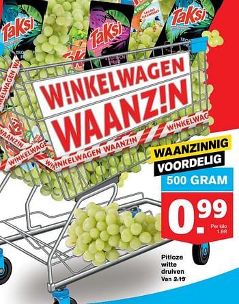 Aanbiedingen Pitloze witte druiven - Huismerk - Hoogvliet - Geldig van 24/06/2020 tot 30/06/2020 bij Hoogvliet