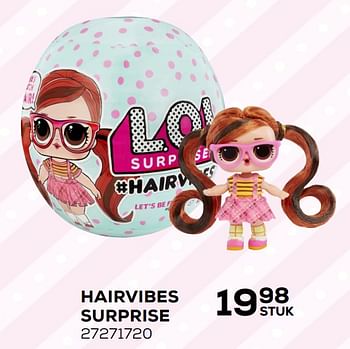 Aanbiedingen Hairvibes surprise - LOL Surprise - Geldig van 26/06/2020 tot 28/07/2020 bij Supra Bazar