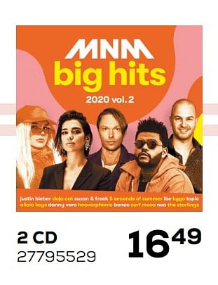 Aanbiedingen Mnm big hits 202 vol 2 - 2 cd - Huismerk - Supra Bazar - Geldig van 26/06/2020 tot 28/07/2020 bij Supra Bazar