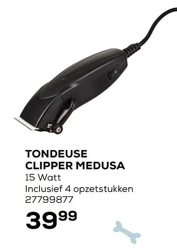 Aanbiedingen Tondeuse clipper medusa - Huismerk - Supra Bazar - Geldig van 26/06/2020 tot 28/07/2020 bij Supra Bazar