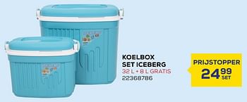 Aanbiedingen Koelbox set iceberg - Iceberg - Geldig van 26/06/2020 tot 28/07/2020 bij Supra Bazar