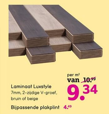 Aanbiedingen Laminaat luxstyle - Huismerk - Leen Bakker - Geldig van 22/06/2020 tot 05/07/2020 bij Leen Bakker