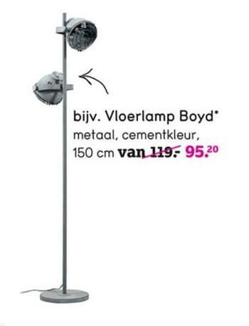 Aanbiedingen Vloerlamp boyd - Huismerk - Leen Bakker - Geldig van 22/06/2020 tot 05/07/2020 bij Leen Bakker